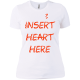 T-Shirts White / X-Small Insert Heart Here Women's Premium T-Shirt