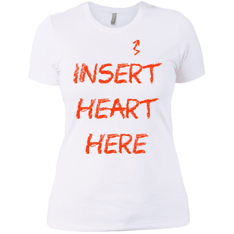 T-Shirts White / X-Small Insert Heart Here Women's Premium T-Shirt