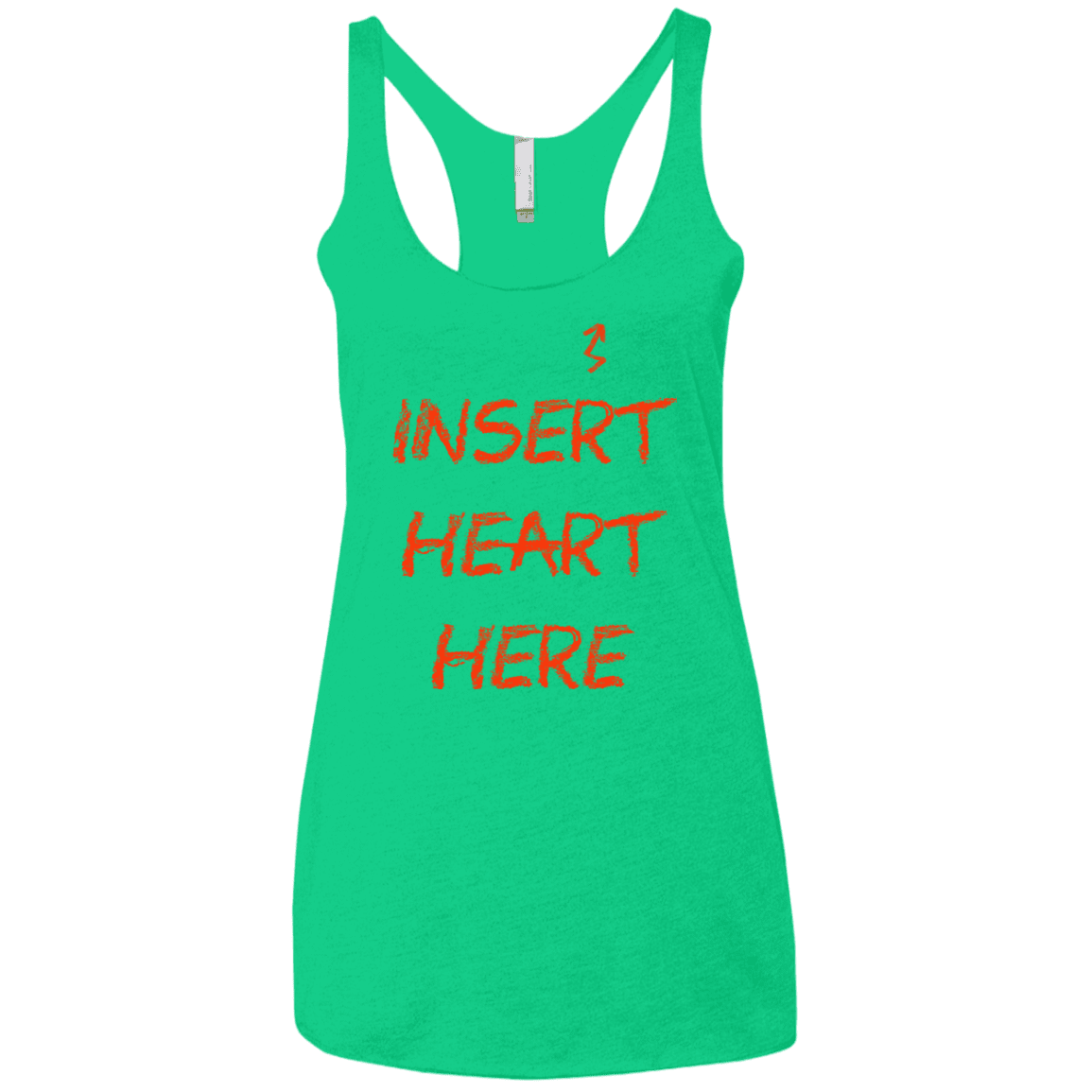 T-Shirts Envy / X-Small Insert Heart Here Women's Triblend Racerback Tank