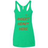 T-Shirts Envy / X-Small Insert Heart Here Women's Triblend Racerback Tank