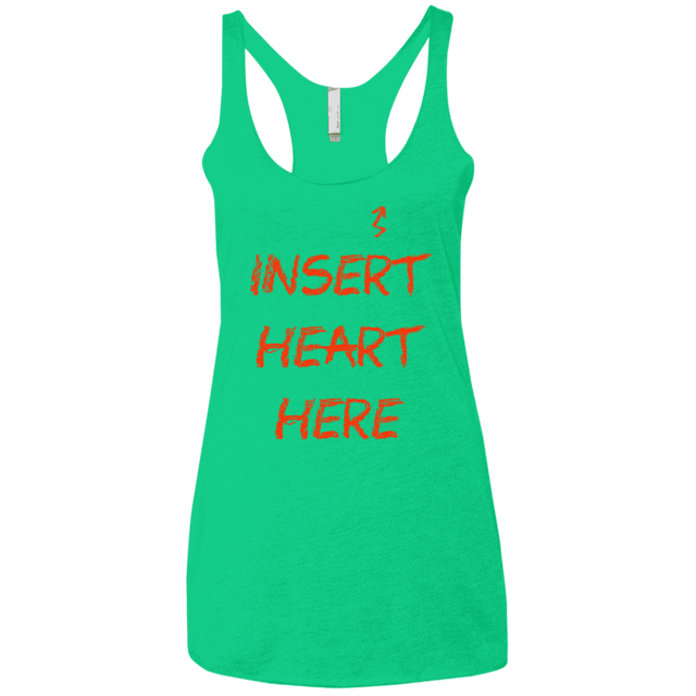 T-Shirts Envy / X-Small Insert Heart Here Women's Triblend Racerback Tank