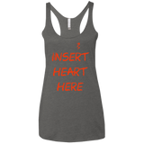 T-Shirts Premium Heather / X-Small Insert Heart Here Women's Triblend Racerback Tank
