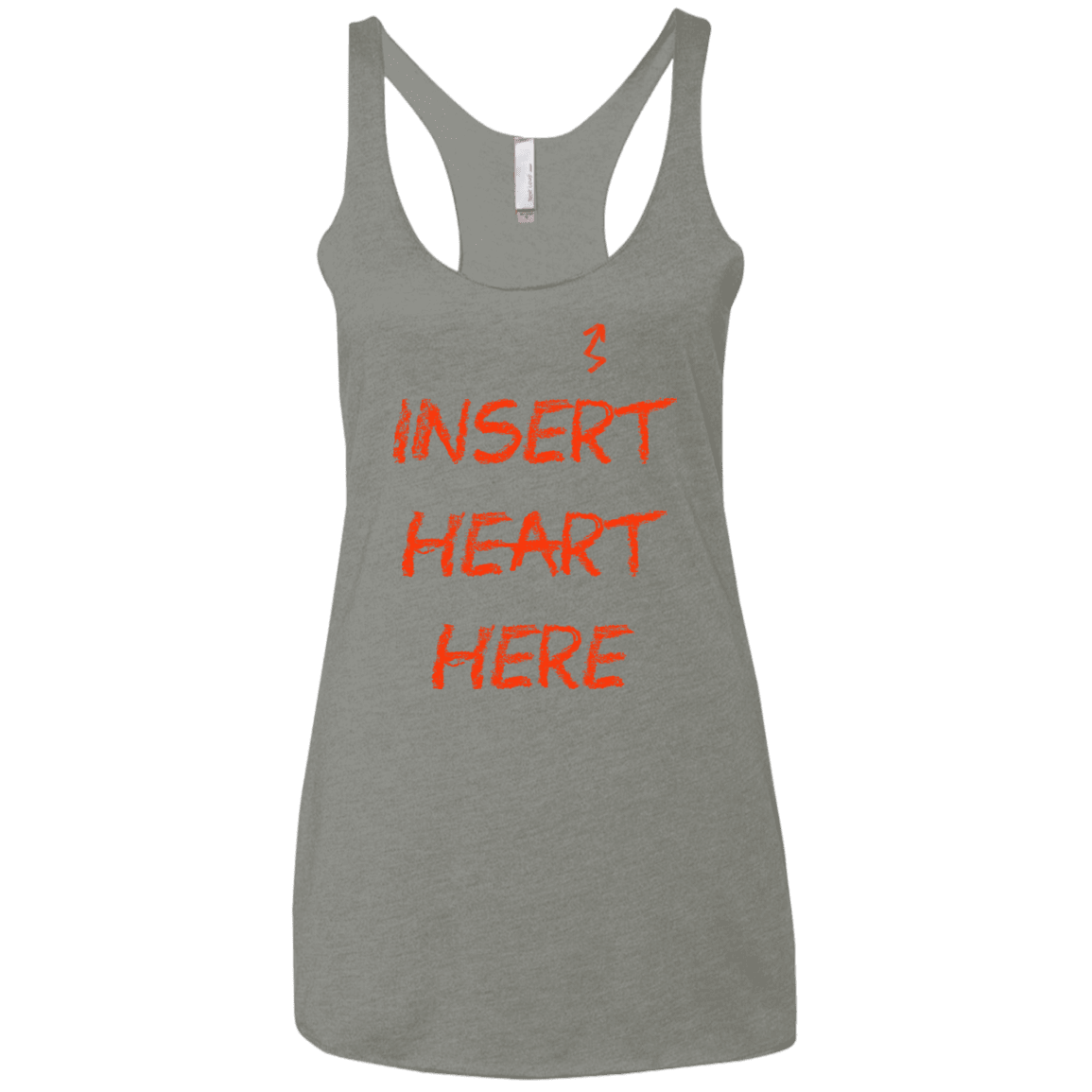 T-Shirts Venetian Grey / X-Small Insert Heart Here Women's Triblend Racerback Tank