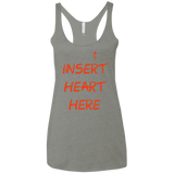T-Shirts Venetian Grey / X-Small Insert Heart Here Women's Triblend Racerback Tank