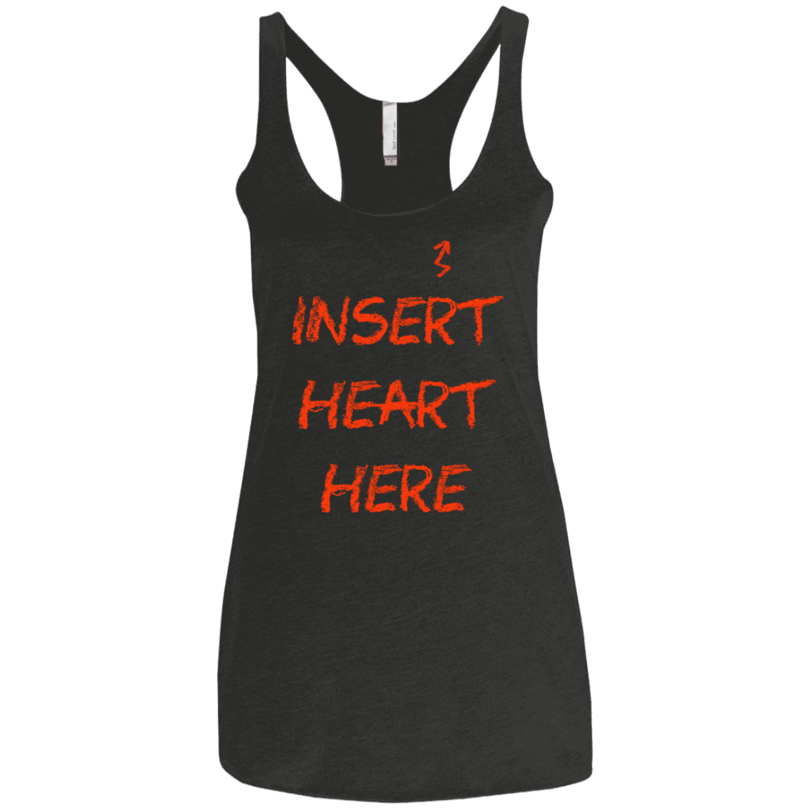 T-Shirts Vintage Black / X-Small Insert Heart Here Women's Triblend Racerback Tank
