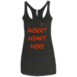 T-Shirts Vintage Black / X-Small Insert Heart Here Women's Triblend Racerback Tank