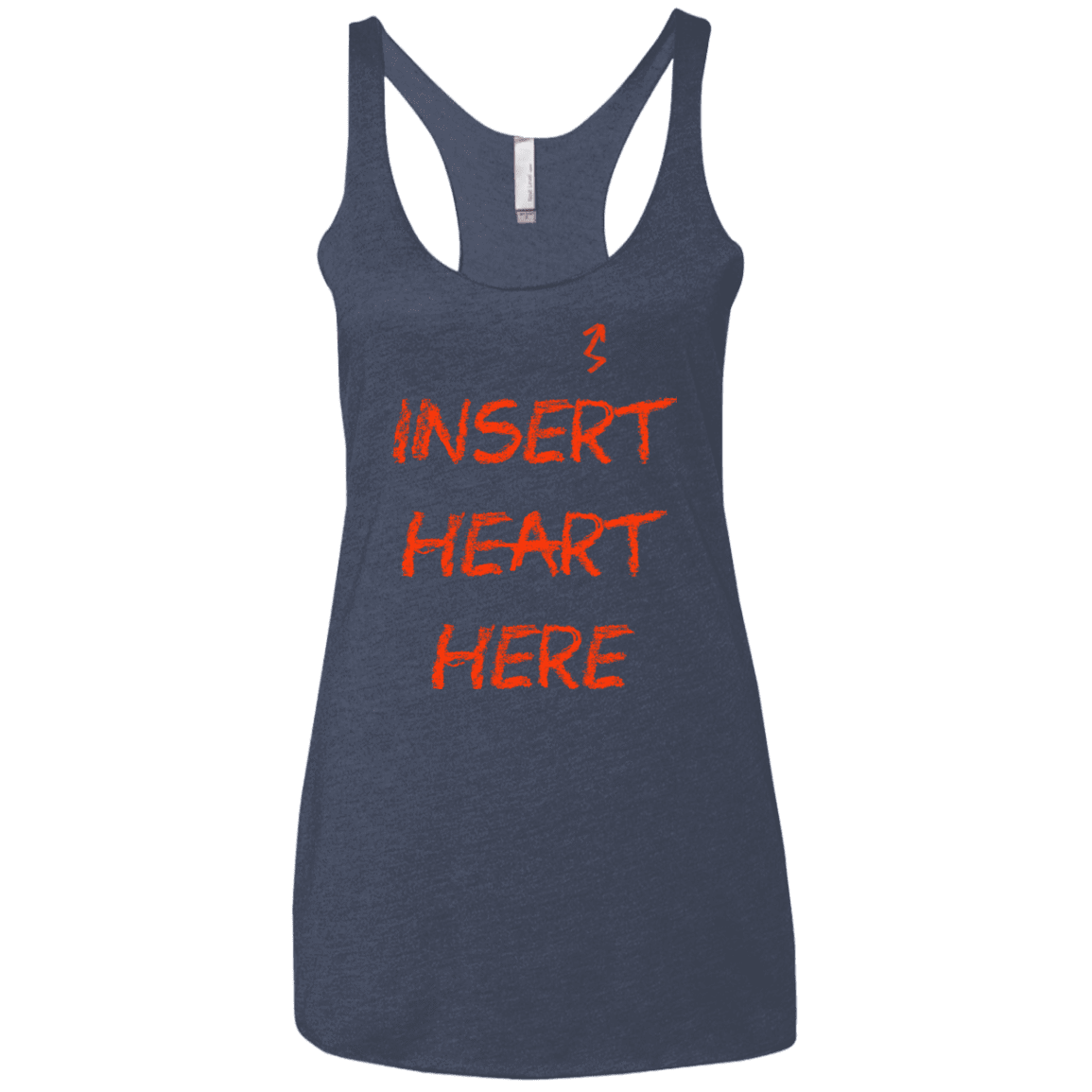 T-Shirts Vintage Navy / X-Small Insert Heart Here Women's Triblend Racerback Tank