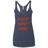 T-Shirts Vintage Navy / X-Small Insert Heart Here Women's Triblend Racerback Tank