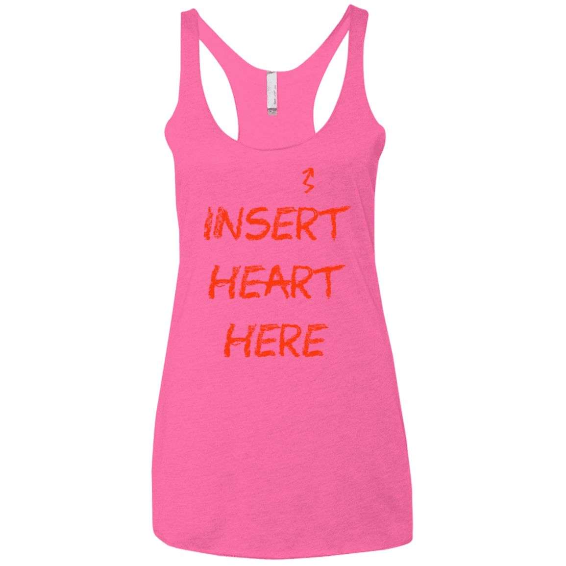 T-Shirts Vintage Pink / X-Small Insert Heart Here Women's Triblend Racerback Tank
