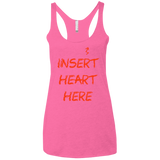 T-Shirts Vintage Pink / X-Small Insert Heart Here Women's Triblend Racerback Tank