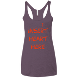 T-Shirts Vintage Purple / X-Small Insert Heart Here Women's Triblend Racerback Tank