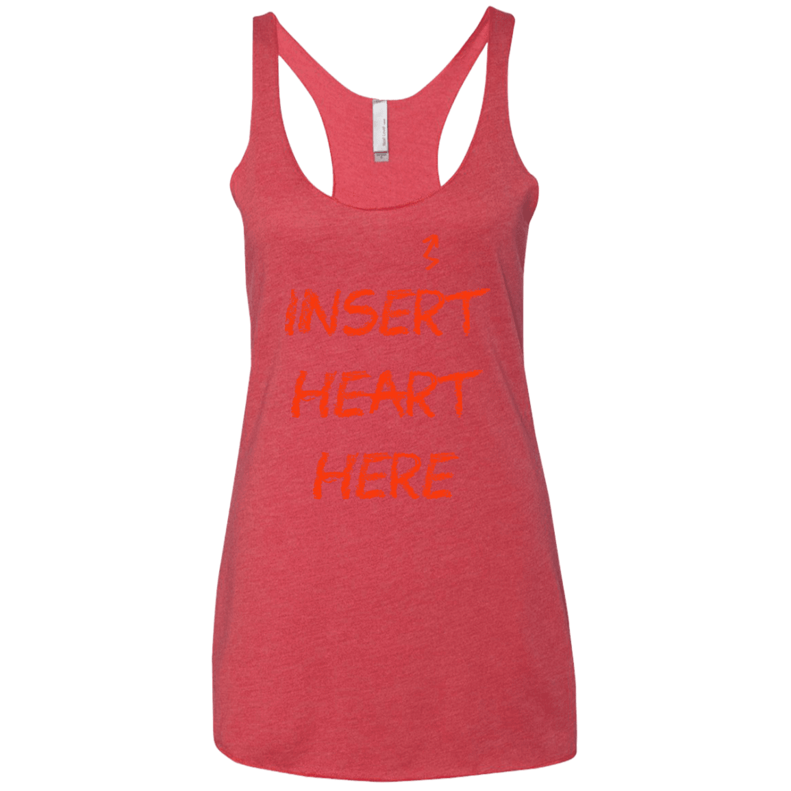 T-Shirts Vintage Red / X-Small Insert Heart Here Women's Triblend Racerback Tank