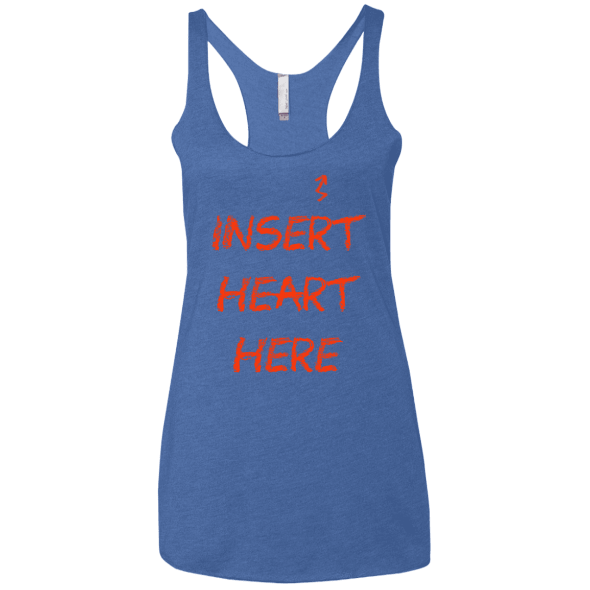 T-Shirts Vintage Royal / X-Small Insert Heart Here Women's Triblend Racerback Tank