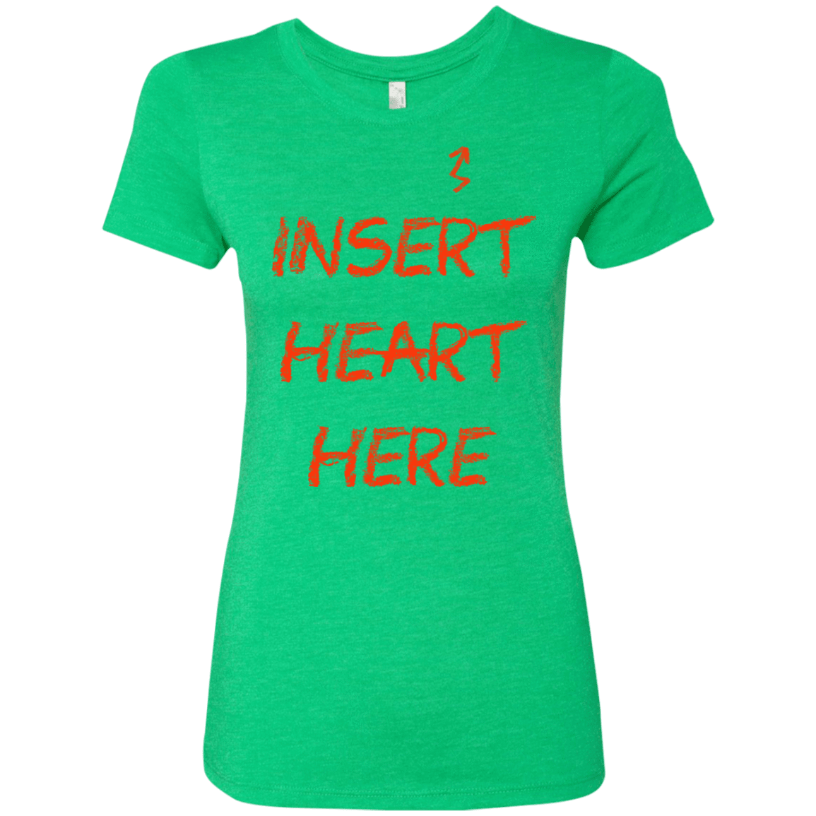 T-Shirts Envy / S Insert Heart Here Women's Triblend T-Shirt