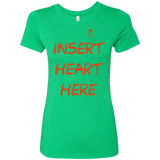T-Shirts Envy / S Insert Heart Here Women's Triblend T-Shirt