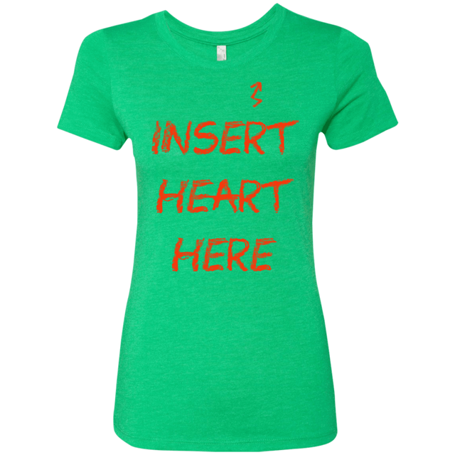 T-Shirts Envy / S Insert Heart Here Women's Triblend T-Shirt