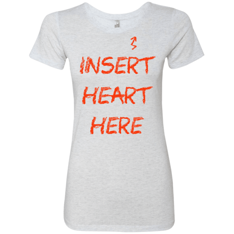 T-Shirts Heather White / S Insert Heart Here Women's Triblend T-Shirt