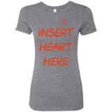 T-Shirts Premium Heather / S Insert Heart Here Women's Triblend T-Shirt