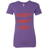 T-Shirts Purple Rush / S Insert Heart Here Women's Triblend T-Shirt