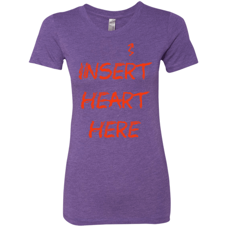 T-Shirts Purple Rush / S Insert Heart Here Women's Triblend T-Shirt