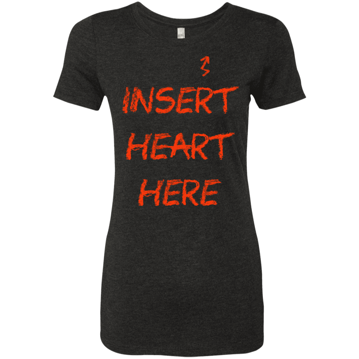 T-Shirts Vintage Black / S Insert Heart Here Women's Triblend T-Shirt