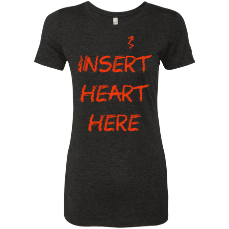 T-Shirts Vintage Black / S Insert Heart Here Women's Triblend T-Shirt