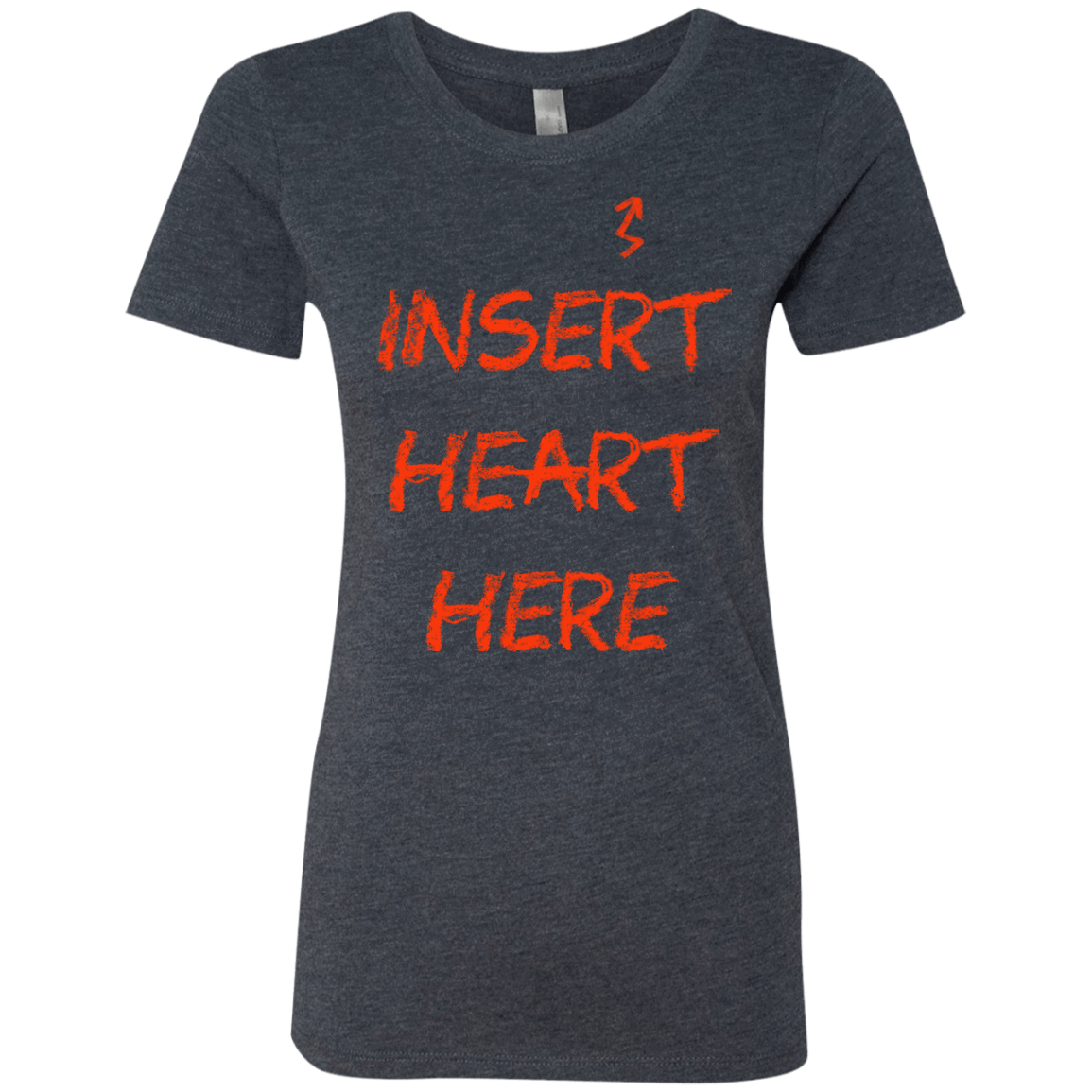 T-Shirts Vintage Navy / S Insert Heart Here Women's Triblend T-Shirt