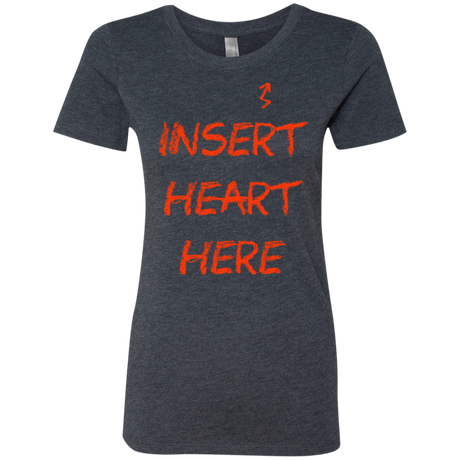 T-Shirts Vintage Navy / S Insert Heart Here Women's Triblend T-Shirt