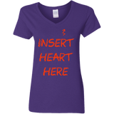 T-Shirts Purple / S Insert Heart Here Women's V-Neck T-Shirt