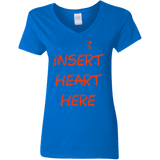 T-Shirts Royal / S Insert Heart Here Women's V-Neck T-Shirt