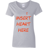 T-Shirts Sport Grey / S Insert Heart Here Women's V-Neck T-Shirt