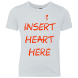 T-Shirts Heather White / YXS Insert Heart Here Youth Triblend T-Shirt