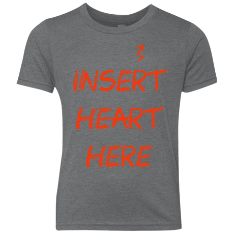 T-Shirts Premium Heather / YXS Insert Heart Here Youth Triblend T-Shirt