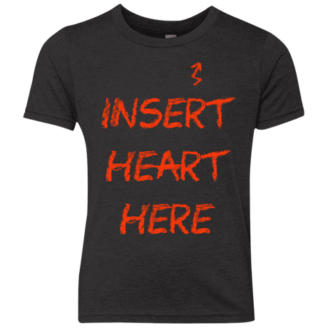 T-Shirts Vintage Black / YXS Insert Heart Here Youth Triblend T-Shirt