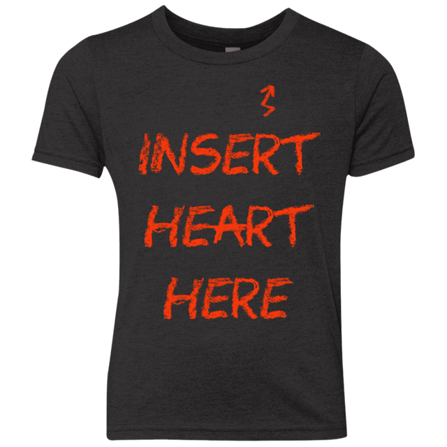 T-Shirts Vintage Black / YXS Insert Heart Here Youth Triblend T-Shirt