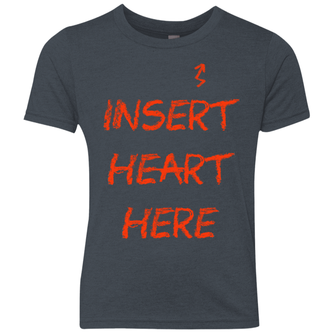 T-Shirts Vintage Navy / YXS Insert Heart Here Youth Triblend T-Shirt