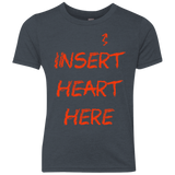 T-Shirts Vintage Navy / YXS Insert Heart Here Youth Triblend T-Shirt