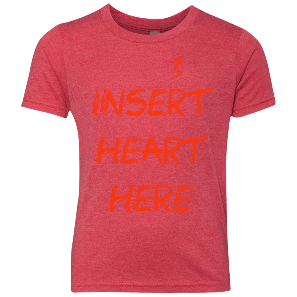 T-Shirts Vintage Red / YXS Insert Heart Here Youth Triblend T-Shirt
