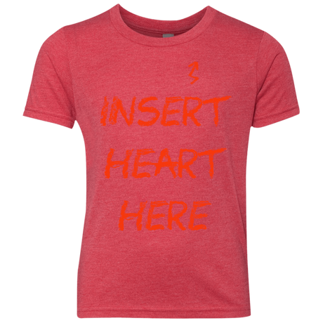T-Shirts Vintage Red / YXS Insert Heart Here Youth Triblend T-Shirt