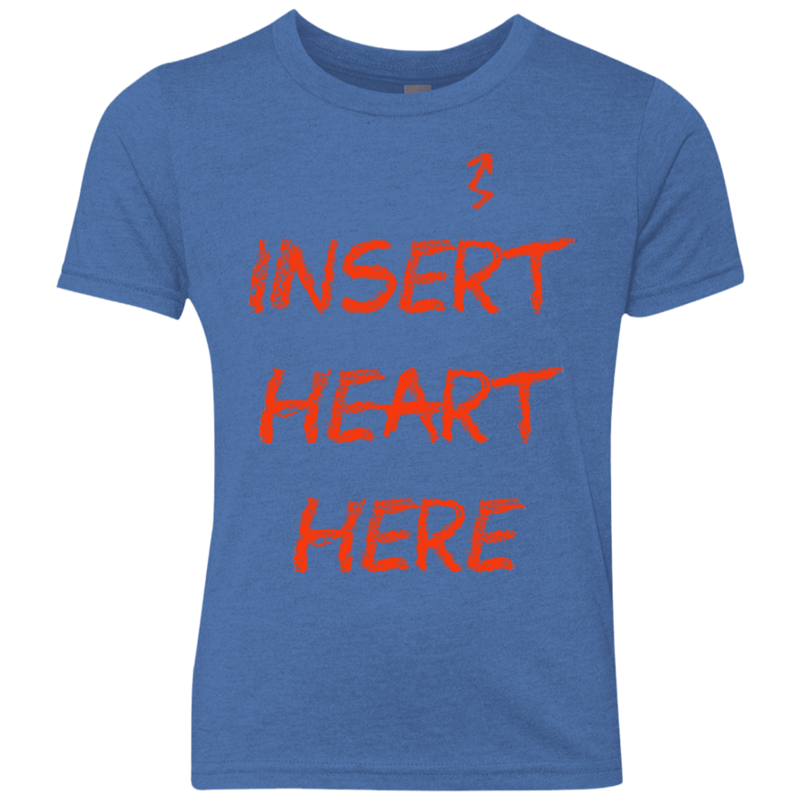 T-Shirts Vintage Royal / YXS Insert Heart Here Youth Triblend T-Shirt