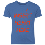 T-Shirts Vintage Royal / YXS Insert Heart Here Youth Triblend T-Shirt