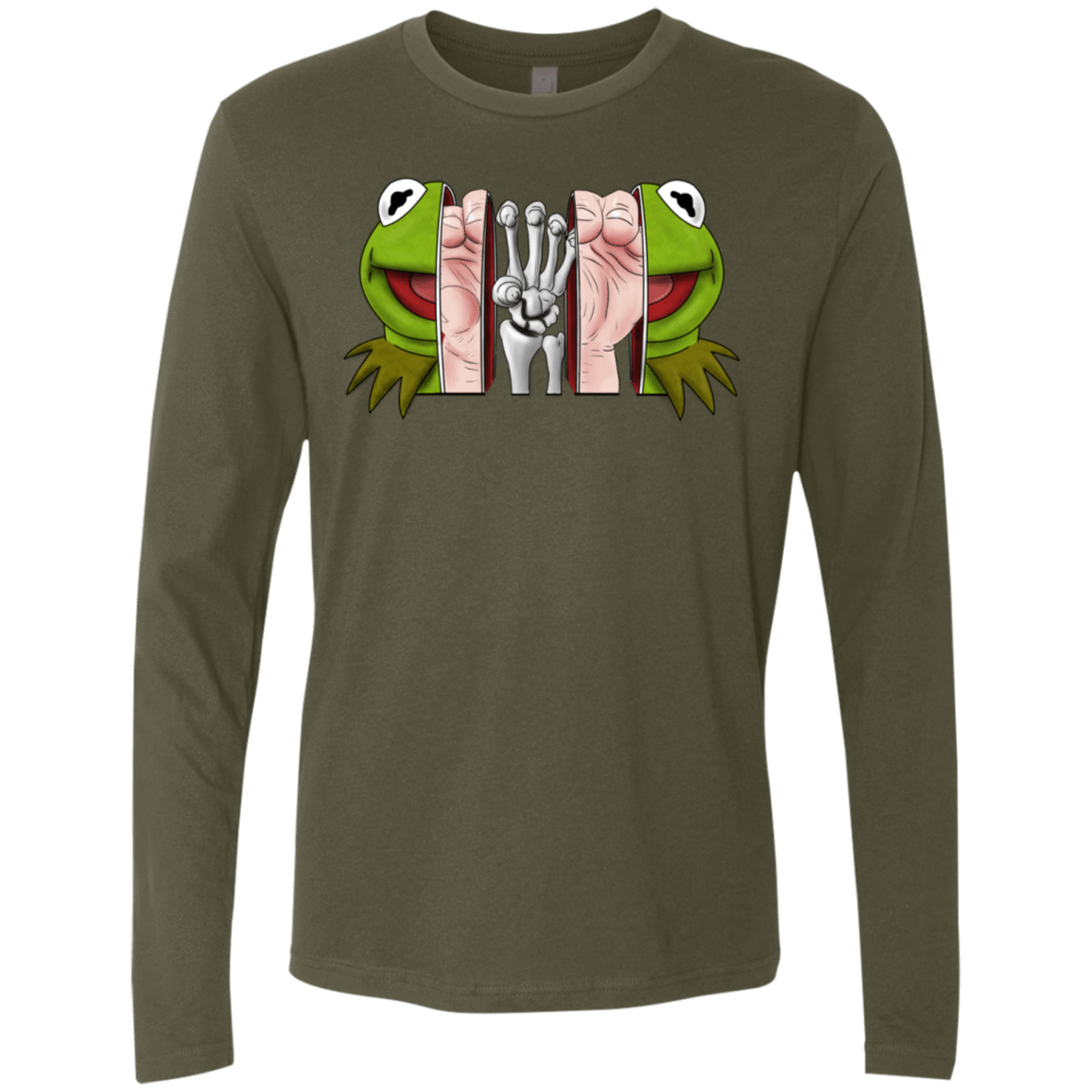 T-Shirts Military Green / S Inside the Frog Men's Premium Long Sleeve