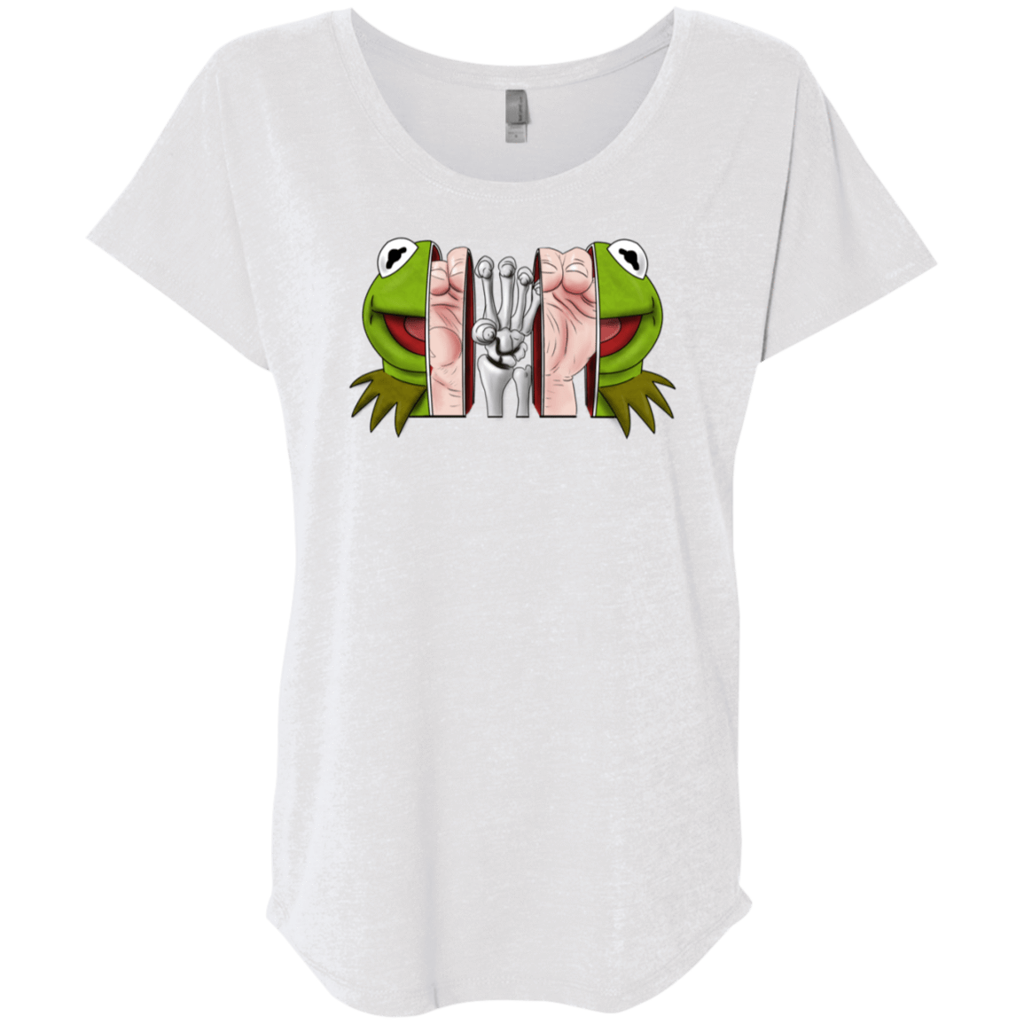 T-Shirts Heather White / X-Small Inside the Frog Triblend Dolman Sleeve