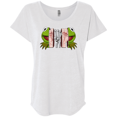 T-Shirts Heather White / X-Small Inside the Frog Triblend Dolman Sleeve