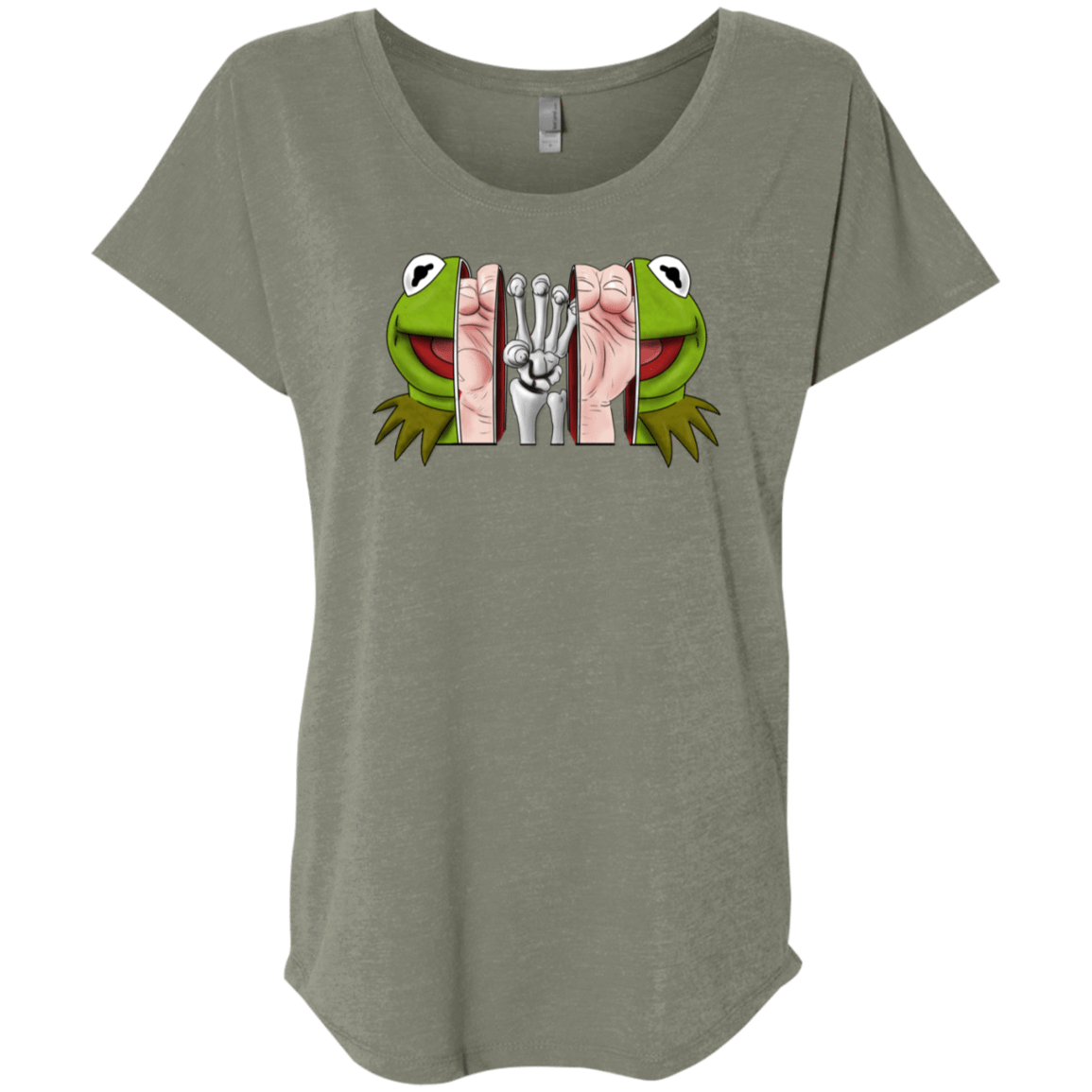 T-Shirts Venetian Grey / X-Small Inside the Frog Triblend Dolman Sleeve