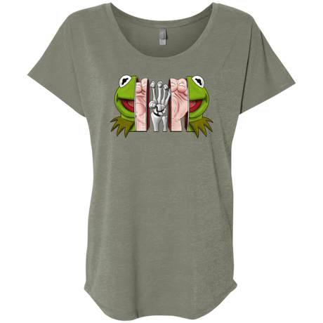 T-Shirts Venetian Grey / X-Small Inside the Frog Triblend Dolman Sleeve