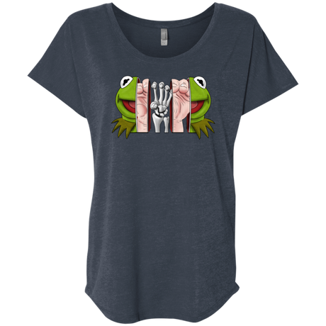 T-Shirts Vintage Navy / X-Small Inside the Frog Triblend Dolman Sleeve