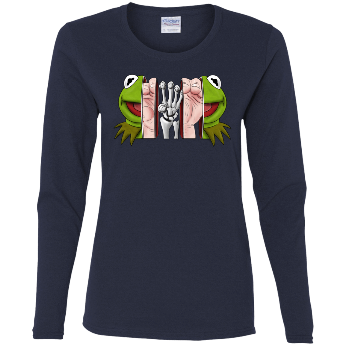 T-Shirts Navy / S Inside the Frog Women's Long Sleeve T-Shirt