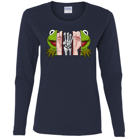 T-Shirts Navy / S Inside the Frog Women's Long Sleeve T-Shirt