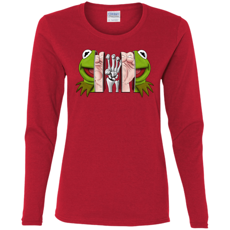 T-Shirts Red / S Inside the Frog Women's Long Sleeve T-Shirt